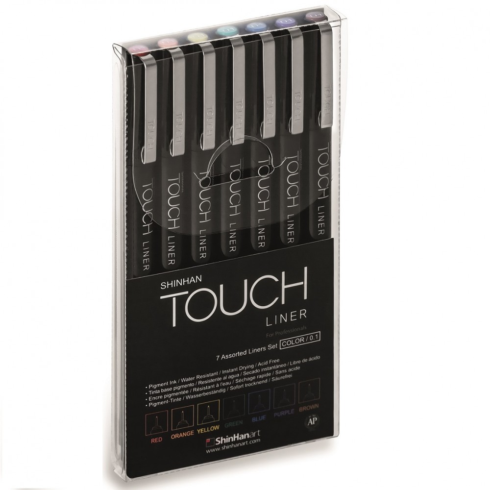 Набор маркеров Touch Liner 7 шт (0.1мм-colors)