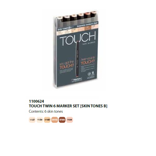 Набор маркеров Touch Twin 6 цветов телесные тона B
