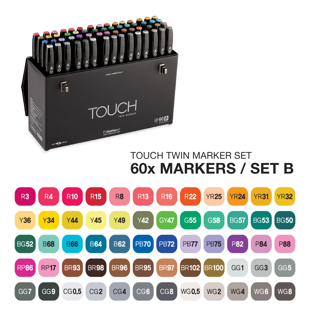 Набор маркеров Touch Twin 60 цветов (B)