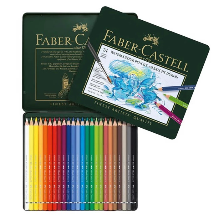 Набор карандашей акварельных 24 шт. "ALBRECHT DURER" Faber-Castell, метал.кор.
