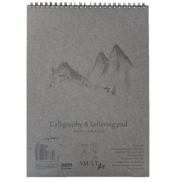 Альбом CALLIGRAPHY & LETTERING PAD SMLT, A4, 50л, 100г/м, на спирали