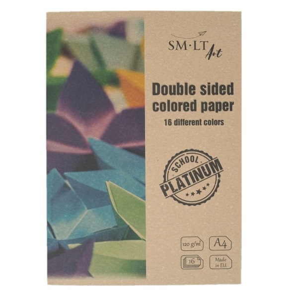 Бумага  цветная в папке SMLT 120 г/м2, формат А4, 16 листов