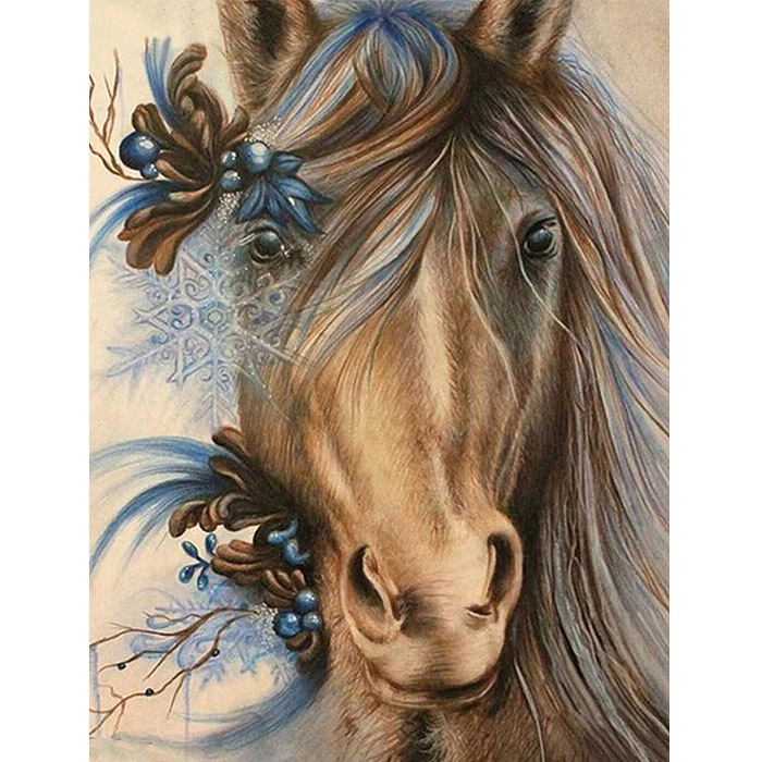 Рисование по номерам 40*50см Красотка лошадь