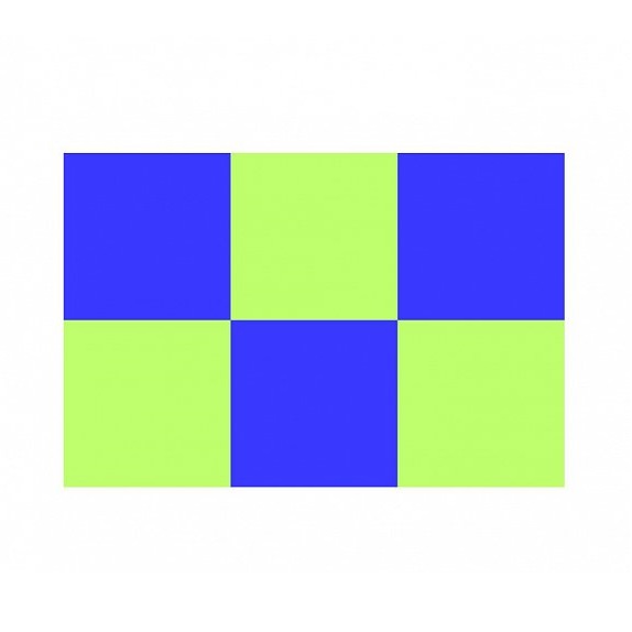 Стикер Police шашки / салатовый синий 8x12 см. 10 шт