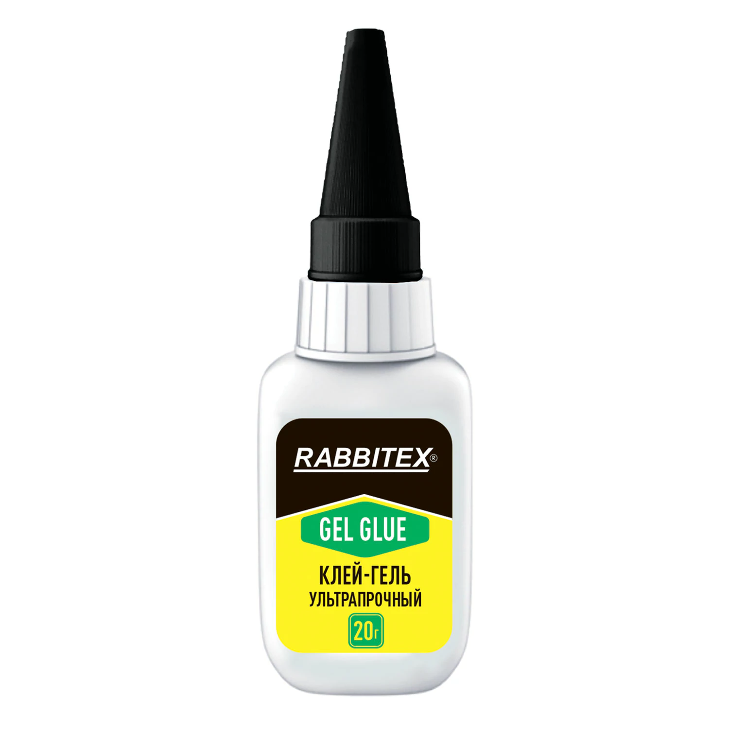 Клей-гель секундный суперклей, УЛЬТРАПРОЧНЫЙ, 20 грамм, RABBITEX, 609804